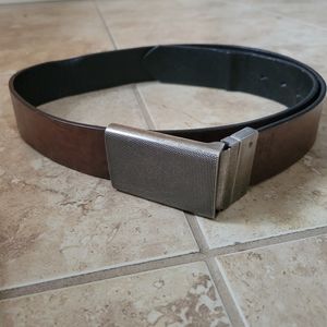 Genuine Leather Men's Belt, size 33, Large Buckle